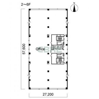 2階〜6階 平面図