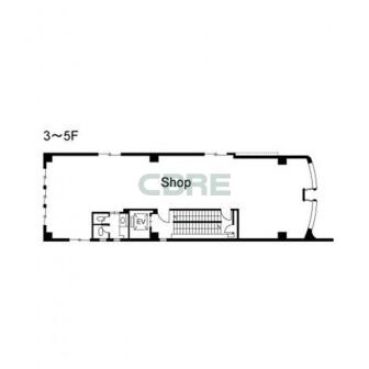 3階〜5階 平面図