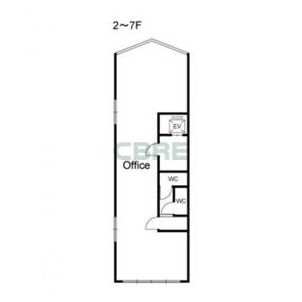 2階〜7階 平面図