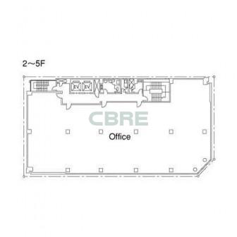 2階〜5階 平面図
