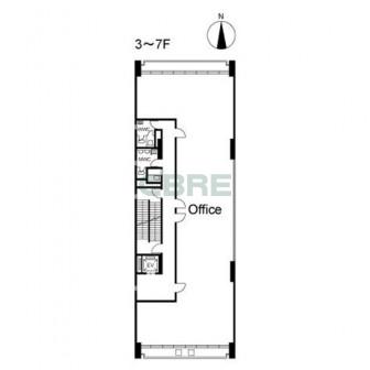 3階〜7階 平面図
