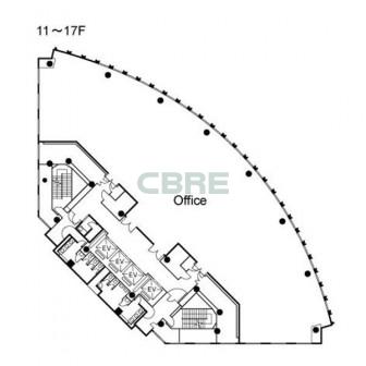 11階〜17階 平面図