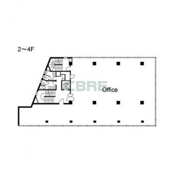 2階〜4階 平面図