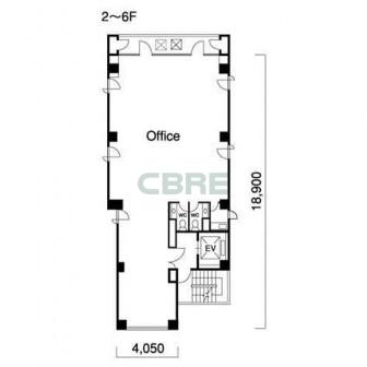 2階〜6階 平面図