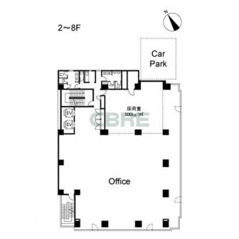 2階〜8階 平面図