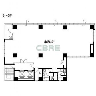 3階〜5階 平面図