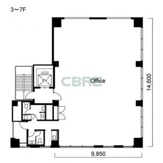 3階〜7階 平面図