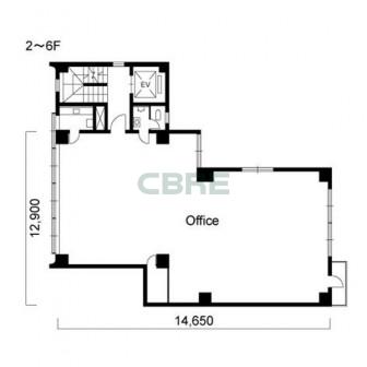 2階〜6階 平面図