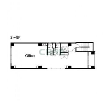 2階〜9階 平面図