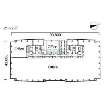 21階〜23階 平面図