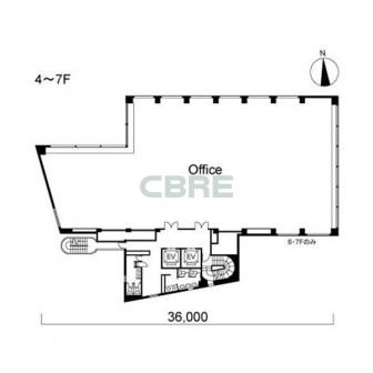 4階〜7階 平面図