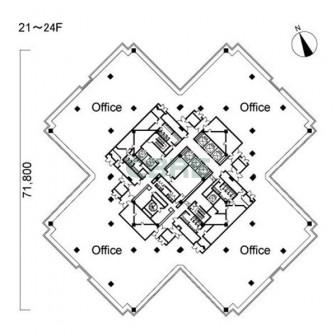 21階〜24階 平面図