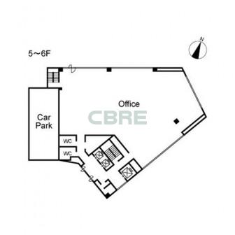 5階〜6階 平面図