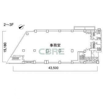 2階〜3階 平面図
