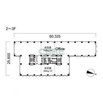 2階〜3階 平面図