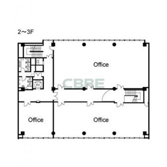 2階〜3階 平面図