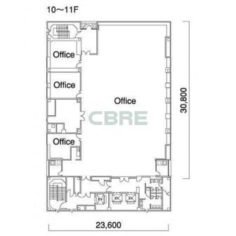 10階〜11階 平面図