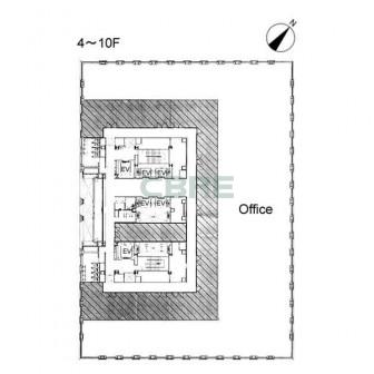 4階〜10階 平面図