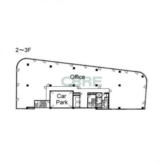 2階〜3階 平面図