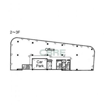 2階〜3階 平面図
