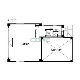 2階〜11階 平面図