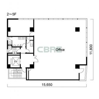 2階〜5階 平面図
