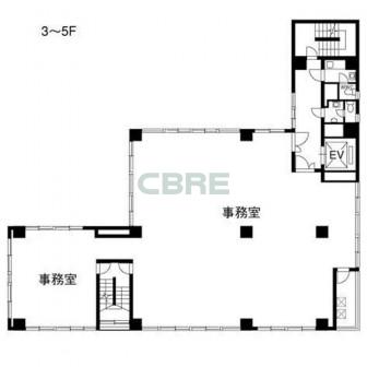 3階〜5階 平面図