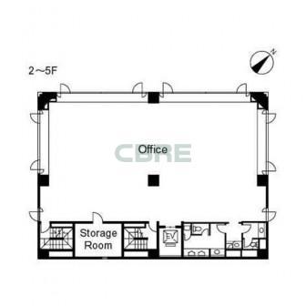 2階〜5階 平面図
