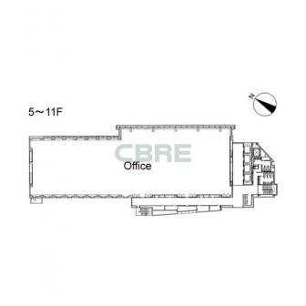 5階〜11階 平面図