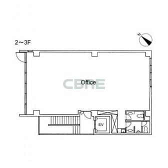 2階〜3階 平面図