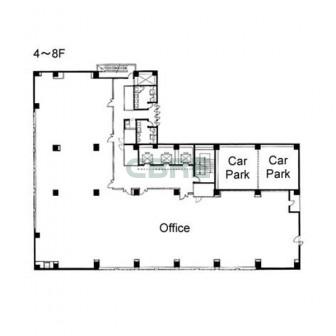 4階〜8階 平面図