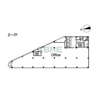 2階〜7階 平面図