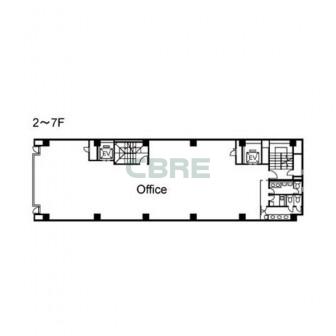 2階〜7階 平面図