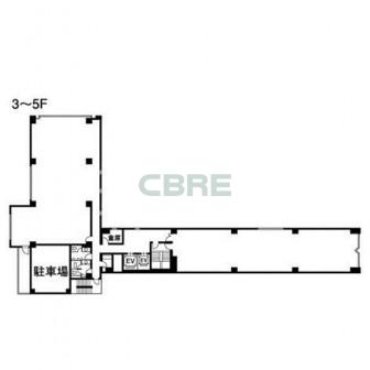 3階〜5階 平面図
