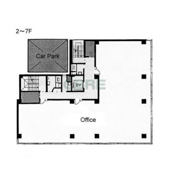 2階〜7階 平面図