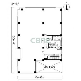 2階〜3階 平面図