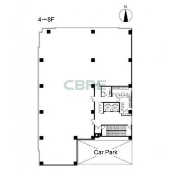 4階〜8階 平面図