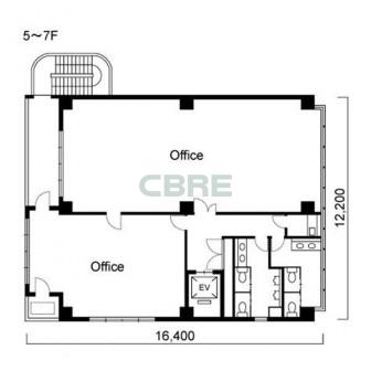 5階〜7階 平面図