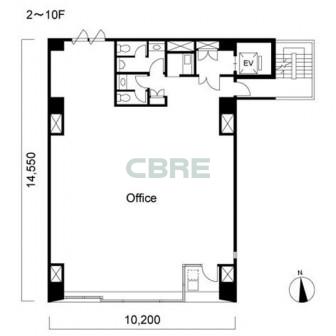 2階〜10階 平面図