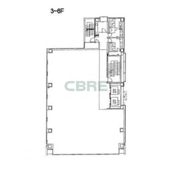 3階〜6階 平面図