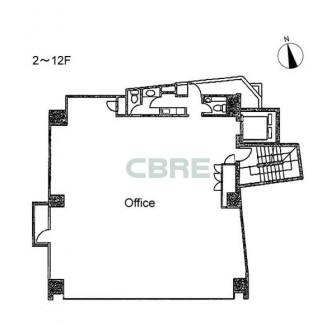 2階〜12階 平面図