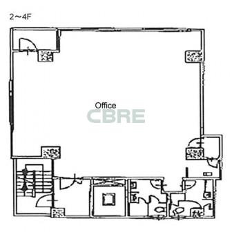 2階〜4階 平面図