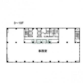 3階〜10階 平面図