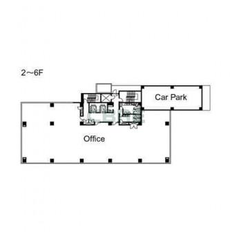 2階〜6階 平面図