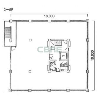 2階〜5階 平面図