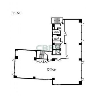 3階〜5階 平面図
