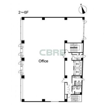 2階〜6階 平面図