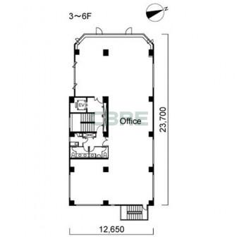 3階〜6階 平面図