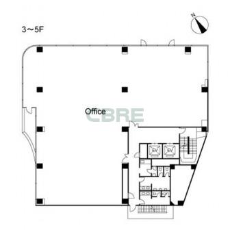 3階〜5階 平面図