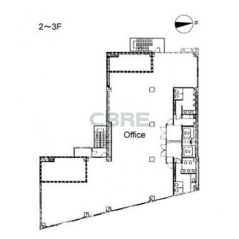 2階〜3階 平面図